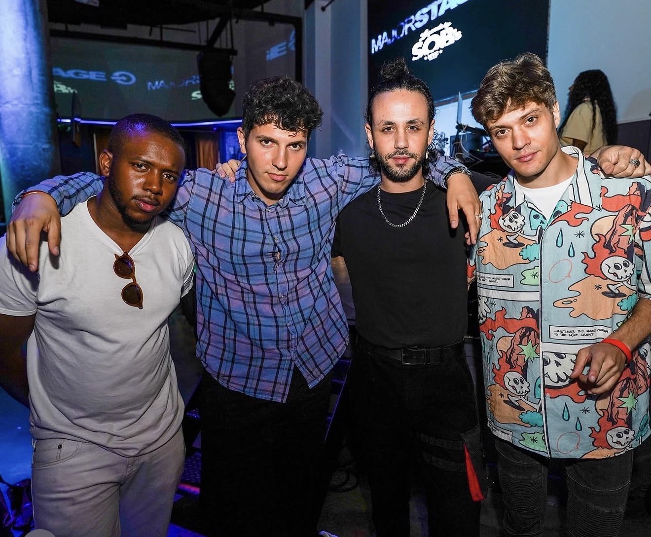 ILIJA with his bandmates backstage at SOB's NYC after a Majorstage show